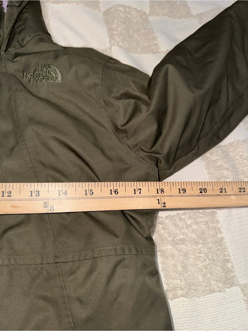 The North Face Girls Arctic Swirl DryVent 550 Green Parka Hooded Size L 14/16